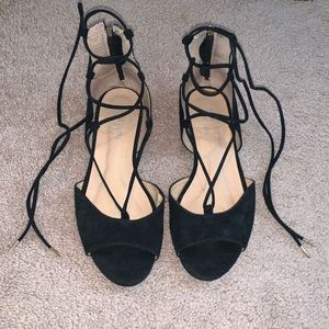 Chelsea Crew black lace up flats